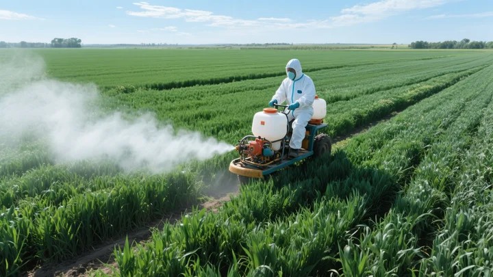 青菜受到了除草剂的影响